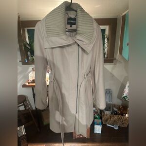 Express Women's Elegant Cream Trench Coat